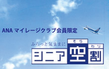 当日空席があれば、日本全国どこへ飛んでも一律。「シニア空割」登場！